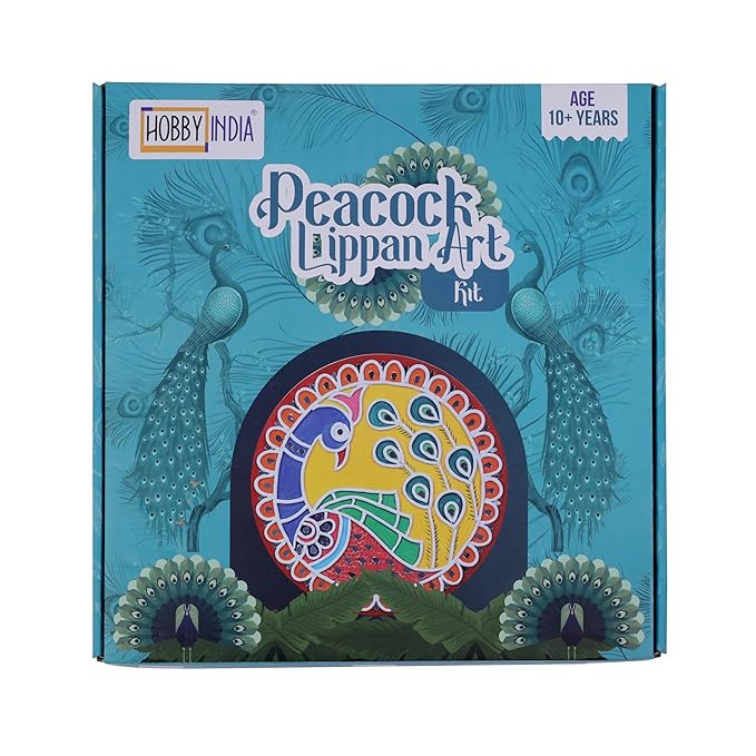 Hobby India Diy Lippan Art Mandala Painting and Craft Kit | Complete Set With Wooden Mandala Board