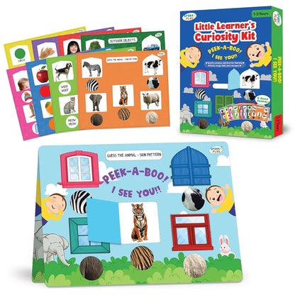 SparkLPlay Busy Book for Toddlers 1–3 | Peek A Boo Curiosity Kit | Montessori Activity Binder & Educational Toy | Learn Body Parts, Shapes, Emotions, Sounds | Birthday Gift for Boys & Girls Ages 1–3