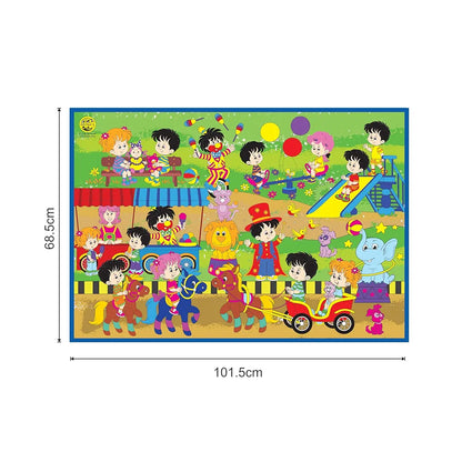 Ratna's My Coloring Mat Carnival Printed Mat of Size 40 x 27 Inches, Washable & Reusable Colouring Kit for Kids 3+ Years