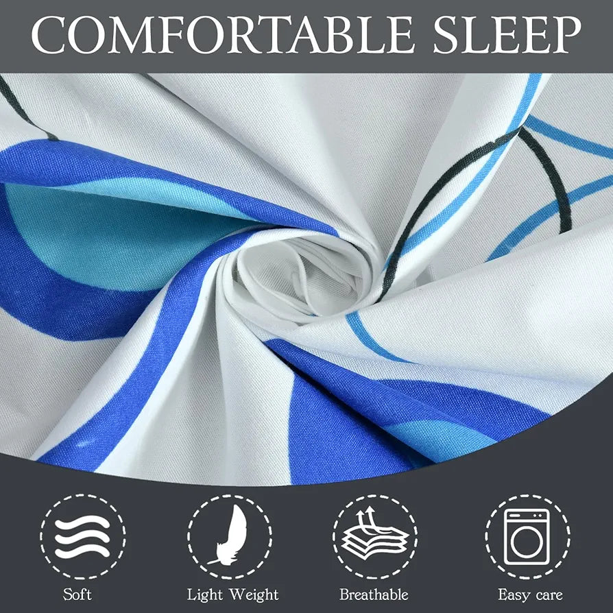 Fresh From Loom Microfiber King Size Bedsheet For Double Bed With 2 Pillow Covers Soft Hypoallergenic 144 TC Circle White