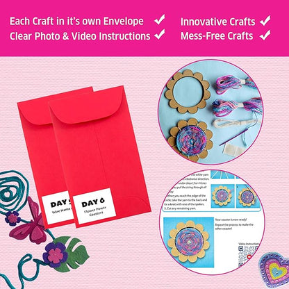 Chalk and Chuckles 7 Days of Art and Craft Kit for Kids Age 8-12 | 30 Diy Activities - Diamond Art