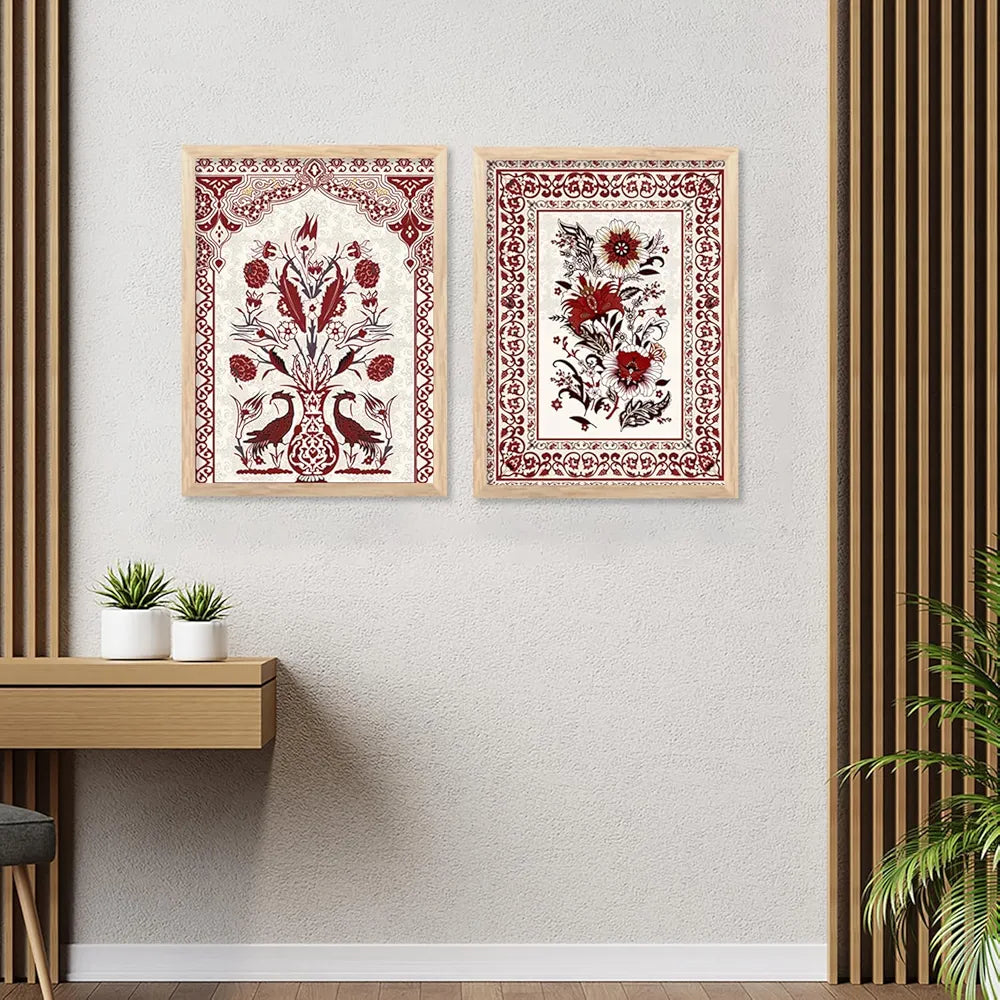 Kotart Premium Digital Paintings with Frame Floral Painting Pack of 6 art 4