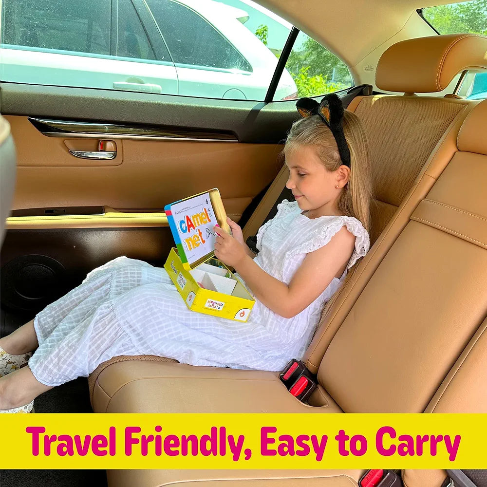 Butterfly EduFields 90+ Pcs Magnetic Alphabets for kids ages 3 4 5 years | Metal Box for Gifting | Magnetic Letters Numbers Tangram Shapes Puzzles | Best educational birthday Gift Pack for Boys &Girls