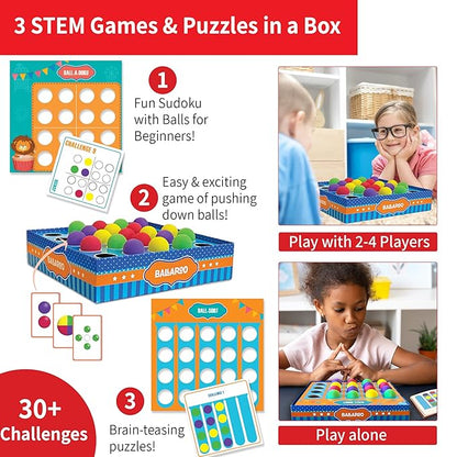 Chalk and Chuckles Chalk & Chuckles Ballaroo 3-in-1 Brain Games for Kids Age 4-8 Year Old | Stem Educational Toys