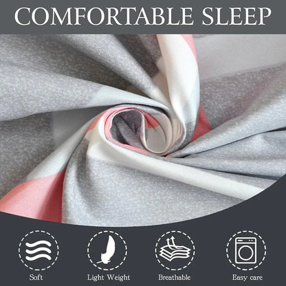 Fresh From Loom King Bedsheet for Double Bed Floral Design Bed Spread with 2 Pillow Covers 144 TC Circle Grey
