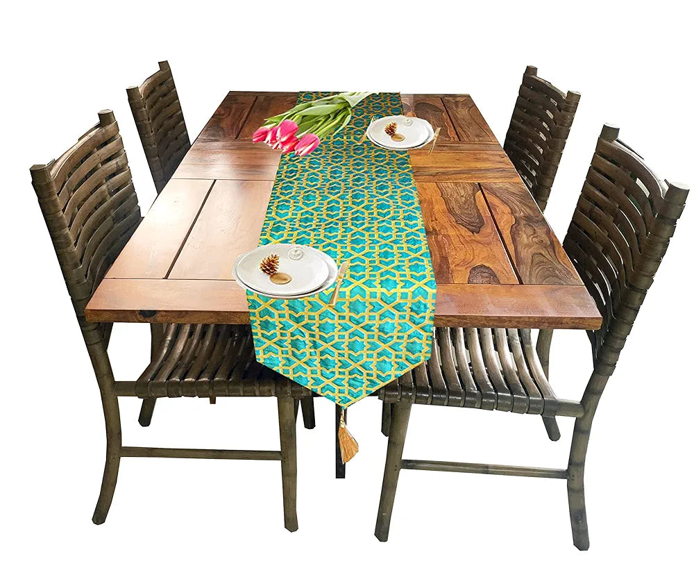 Pink Parrot Durable Dopian Silk Table Runner Colour Multicolour