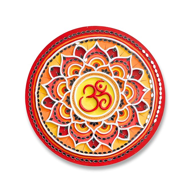 Hobby India Diy Lippan Art Mandala Painting and Craft Kit | Complete Set With Wooden Mandala Board for Adults & Kid's