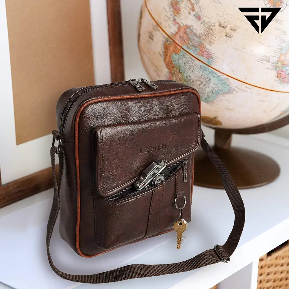 FUR JADEN Sling Cross Body Travel Office Business Messenger one Side Shoulder Bag Unisex