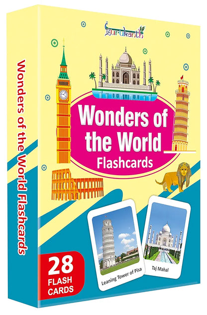 Gurukanth® Premium Wonders of The World Flash Cards for Kids Early Learning | Easy & Fun Way of Learning 1 Year to 6 Years Babies Smart Toys