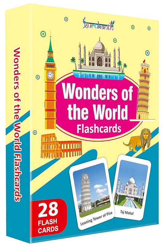 Gurukanth® Premium Wonders of The World Flash Cards for Kids Early Learning | Easy & Fun Way of Learning 1 Year to 6 Years Babies Smart Toys