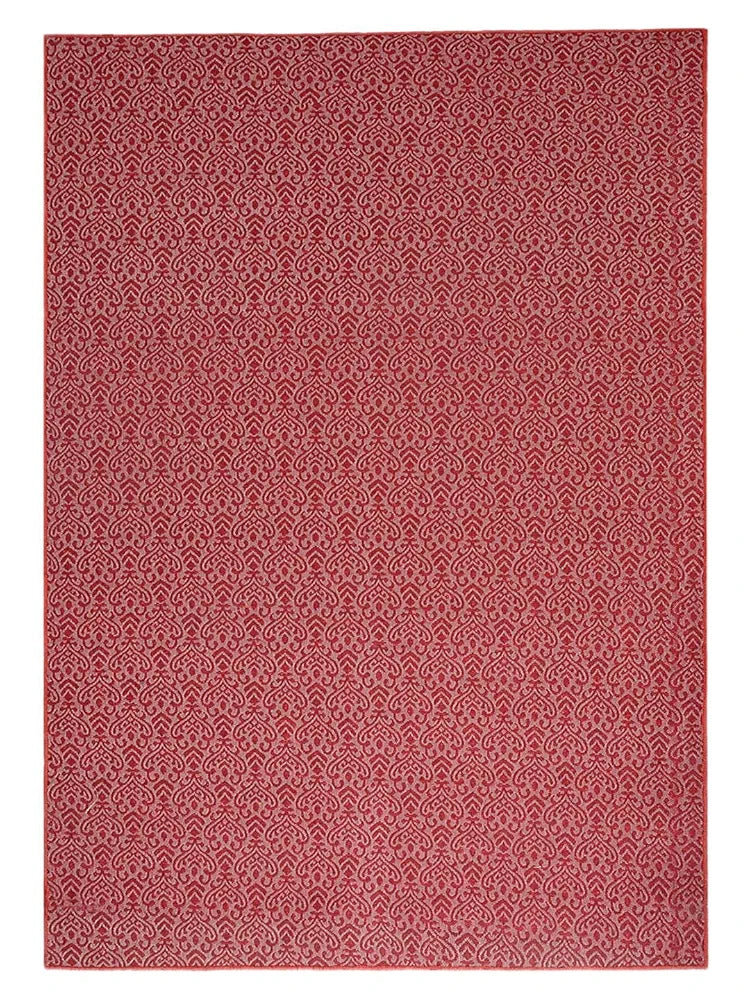 Saral Home Cotton Damask Design Jacquard Yarn Anti-Skid Carpet