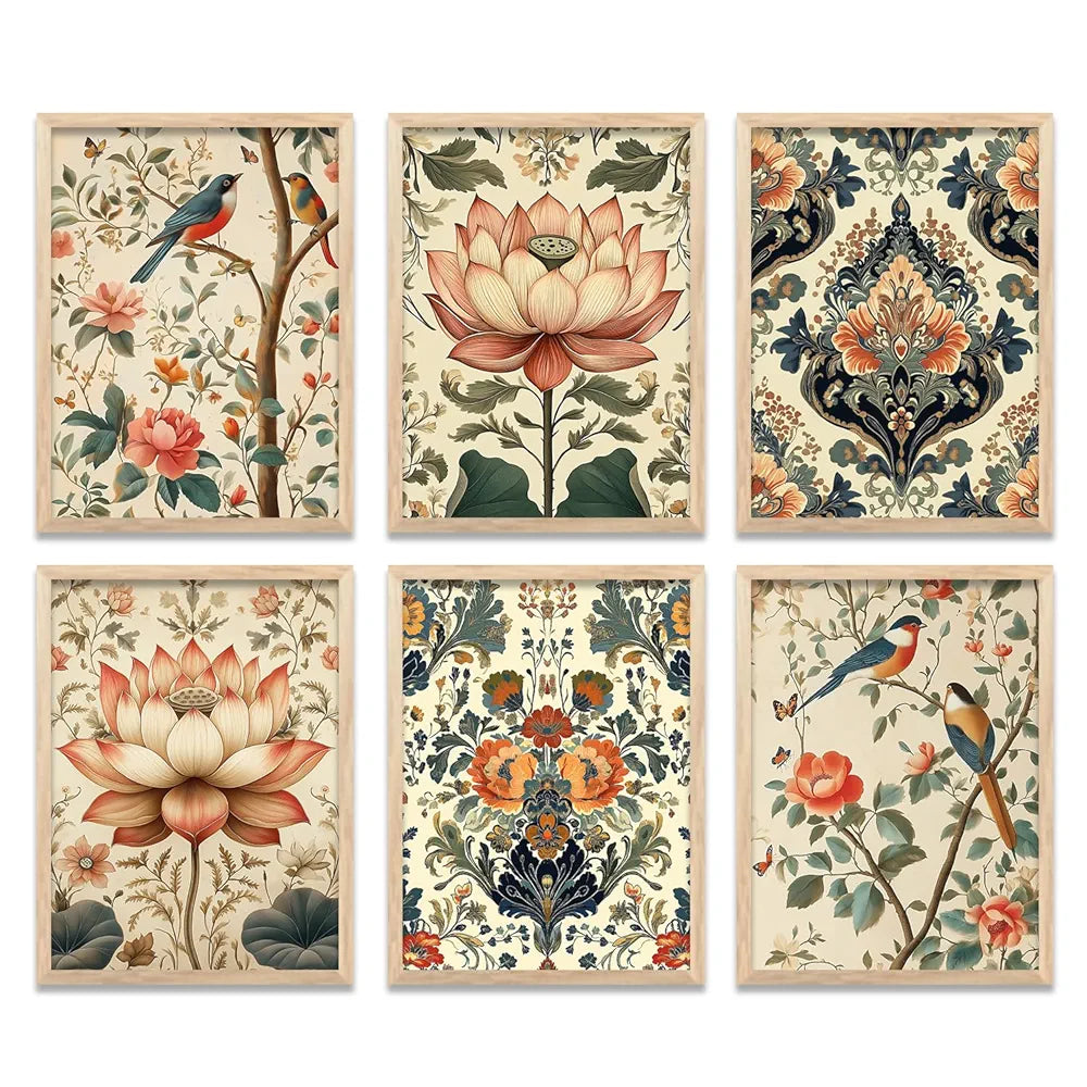 Kotart Traditional Indian Wall Art Nature Poster for Living Room Framed Art 4