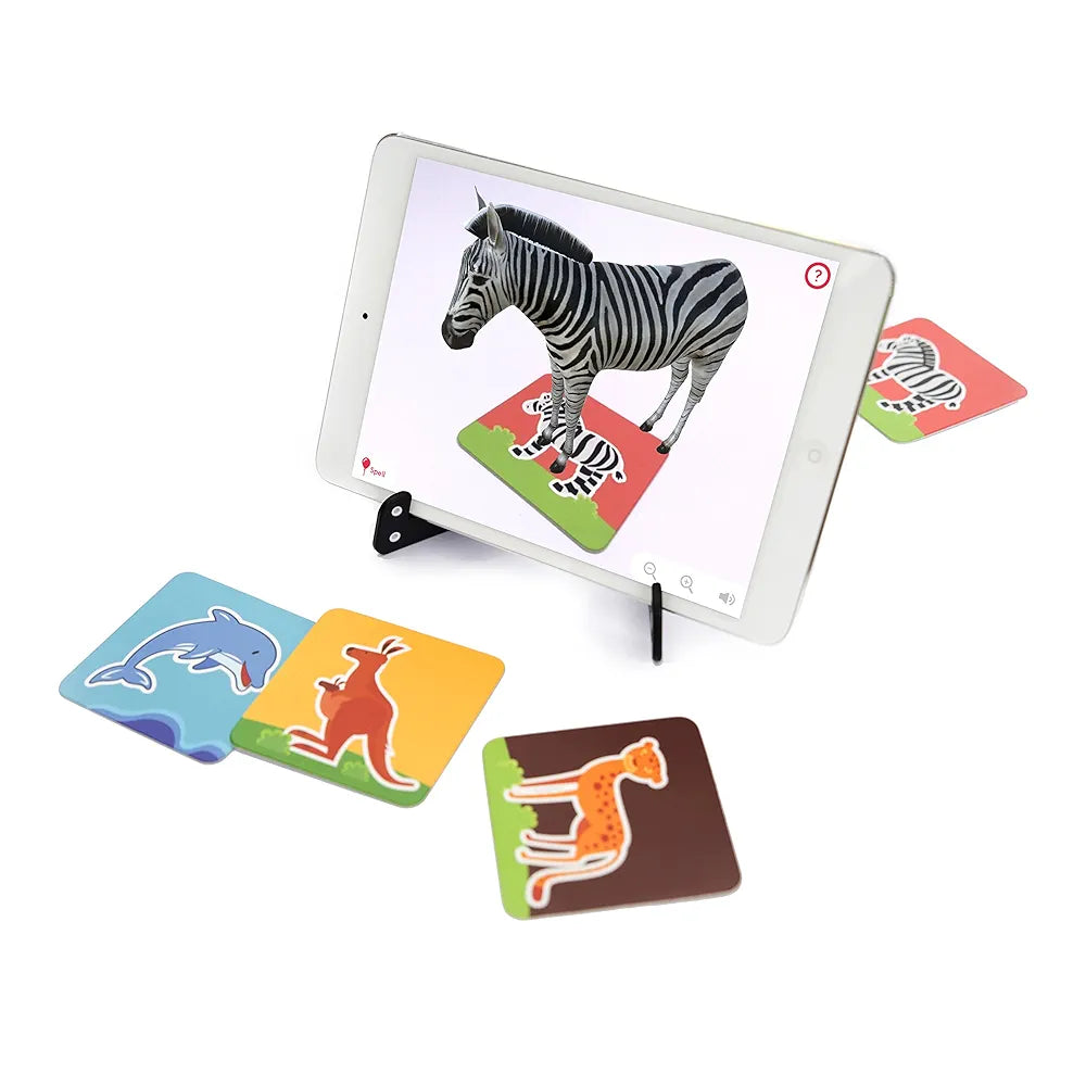 PlayShifu Safari 60 Animal Flashcards for Kids - 4D Educational iOS and Android Augmented Reality Based Fun Learning, Interactive Game 