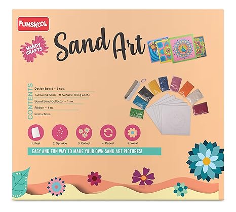 Funskool Handy crafts Handycrafts Sand Art Make 6 Different Paintings with Sand