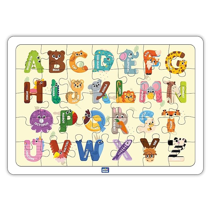 Mini Leaves 35 Piece Puzzle for Kids | Capital Alphabets Jigsaw Puzzle | Educational ABCD Toys for Kids 3+ Years