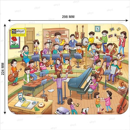 ABYZ Wooden Jigsaw Puzzles for Kids Music Class Jigsaw Puzzle for Kids of Age 4-6 Years 35 Pcs Puzzle