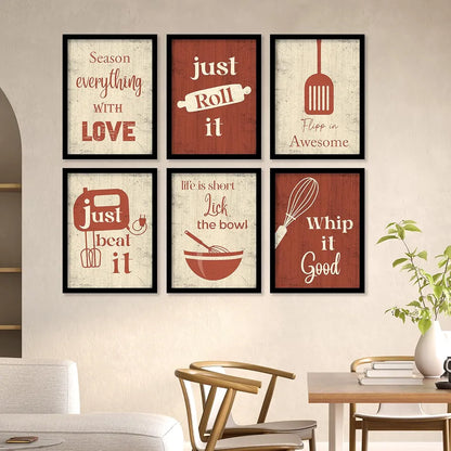 Kotart Restaurant Quotes Framed Posters for Kitchen Wall Decoration Kitchen 7