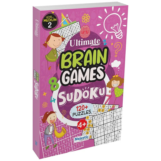 Sudoku Level 2 Medium for Kids  - Ultimate Brain Games: 120+ Challenging Puzzles to Enhance Cognitive Skills - | The Book Tree Books