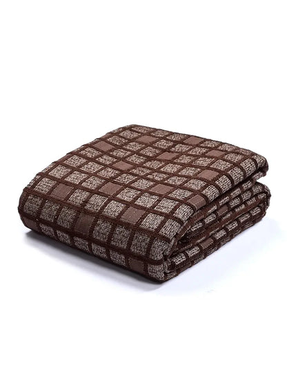 Saral Home Chenille 2 Seater Reversible Sofa Cover Throw Colour Brown