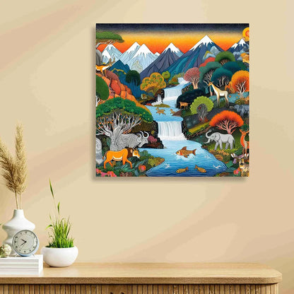 Livin'luxe Paintings Jungle Modern Art Canvas Home Decor Wall Paintings With Frame Painting CR-303