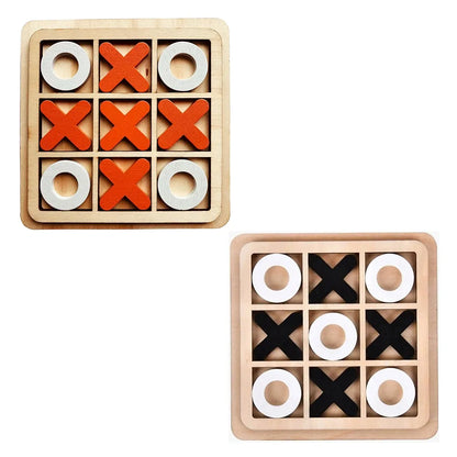 KIDS KINDLY Wooden Tic Tac Toe Game for Kids , 2 Player Puzzle Toy, Return Gifts for Birthdays, Boys and Girls, Age 4+