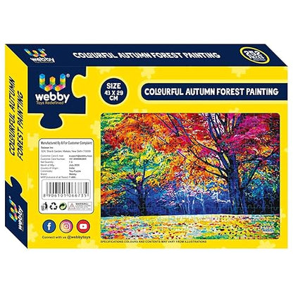 Webby Colourful Autumn Forest Painting Jigsaw Puzzle for Kid 252 Pieces