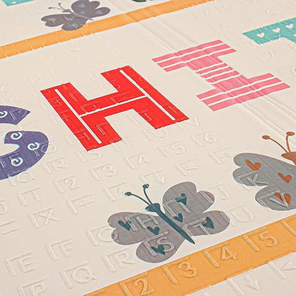 Firstcry Intelliskills Premium Extra Large Reversible Alphabet & Number Play Mat for Babies | Learning & Crawling Foldable Baby Mats for Floor