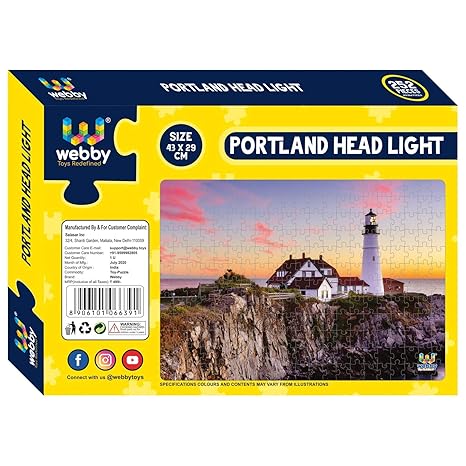 Webby Kids Portland Head Light Jigsaw Puzzle 252 Pieces