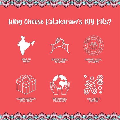 Kalakaram Diy Kalighat Kettle Painting Kit | Indian Ethnic Art Form Painting Kit | Foster Creativity & Self-expression in Kids | Educational Kit for Kids