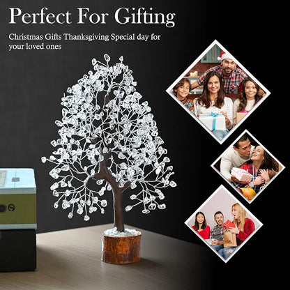 Bezavo Clear Quartz Crystal Tree Silver Wire
