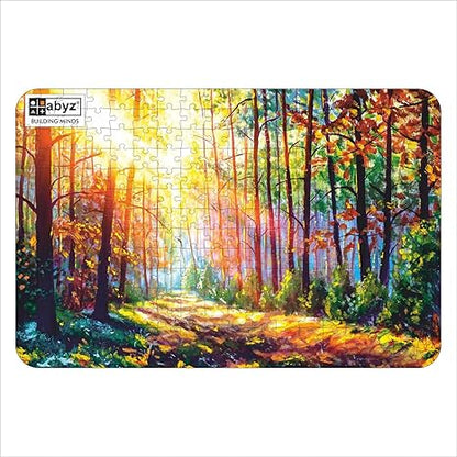 ABYZ Autumn Morning Wooden Puzzle Play and Learn Educational Wooden Jigsaw Puzzle 252 Pieces
