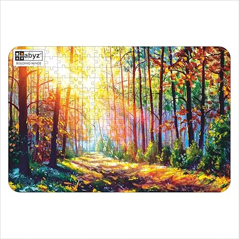 ABYZ Autumn Morning Wooden Puzzle Play and Learn Educational Wooden Jigsaw Puzzle 252 Pieces