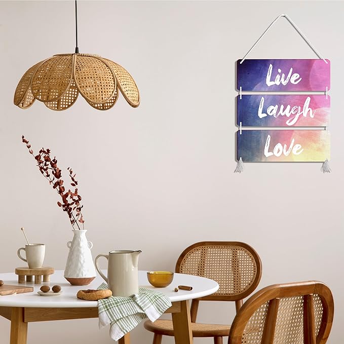 Blue Finch Live-Laugh Love Wall Hanging Decor Item For Living Room Decor-Bed Room
