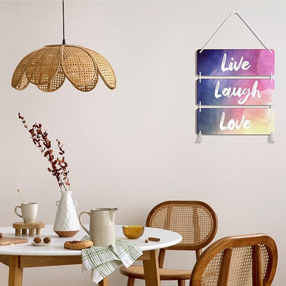 Blue Finch Live-Laugh Love Wall Hanging Decor Item For Living Room Decor-Bed Room