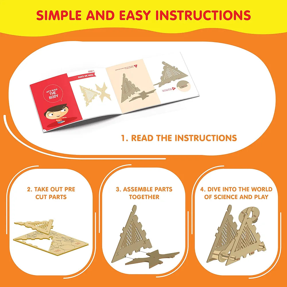 Genius Box - Play some learning Slingshot Catapult DIY Science Kit for 8 Years and Up, STEM Toy, Learning Kit, Educational and Construction Based Activity Toy