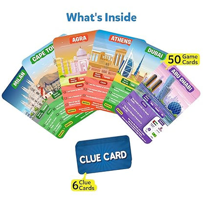 Skillmatics Card Game Guess in 10 Cities Around The World Educational Travel Toys