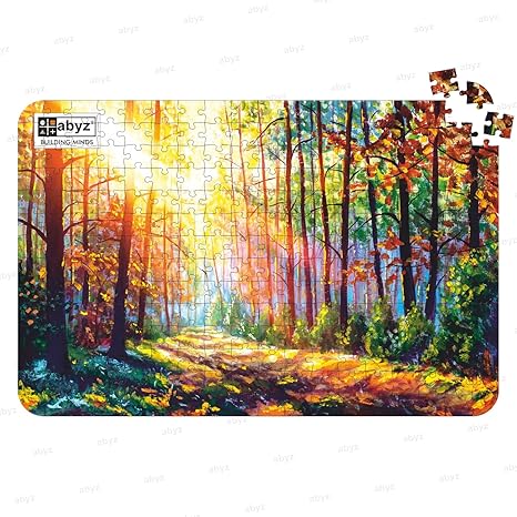 ABYZ Autumn Morning Wooden Puzzle Play and Learn Educational Wooden Jigsaw Puzzle 252 Pieces