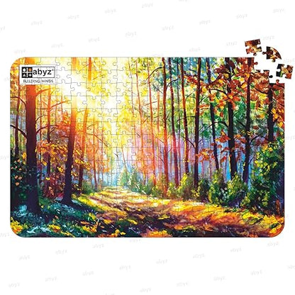 ABYZ Autumn Morning Wooden Puzzle Play and Learn Educational Wooden Jigsaw Puzzle 252 Pieces