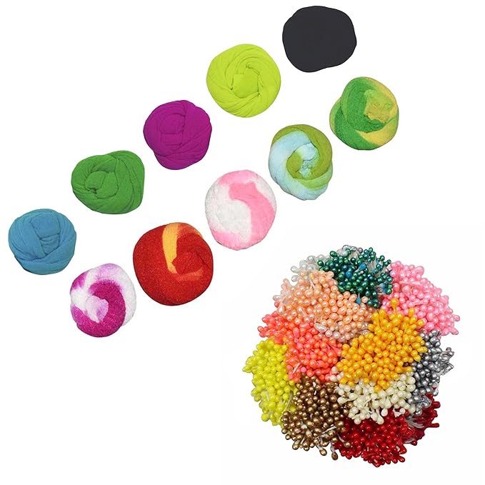 Asian Hobby Crafts Stocking Flower Making Kit | Medium