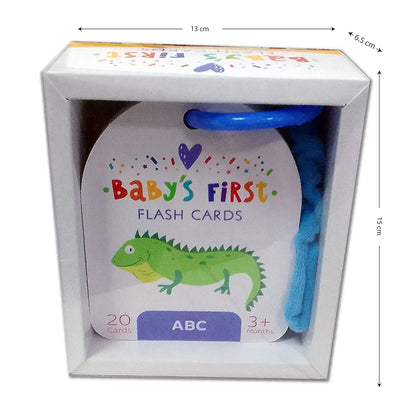 Popcorn Games Alphabet Baby's First Board Flash Card Learning Educational Toy for New Born Baby Kids Ages 3 Month+ Best Birthday Gift Early Learning - 20 Cards