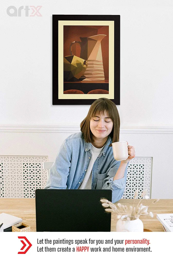 ArtX Paper Premium Abstract Kitchen Wall Art Painting Multicolor Abstract