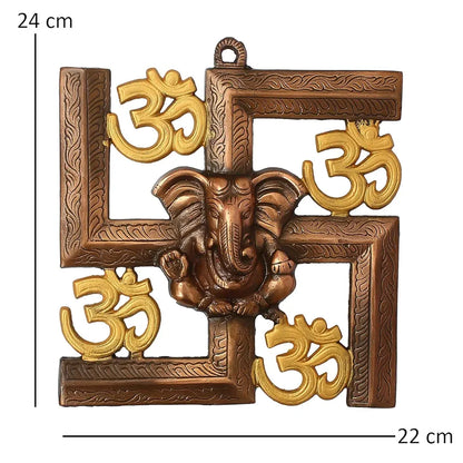 Webelkart Cast Iron Ganesha Wall Hanging For Home Entrance Door