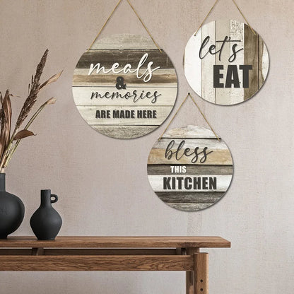 Kotart Wooden Wall Hanging Home Decor Items Meals & Memories