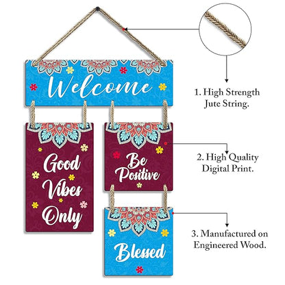 Sehaz Artworks Wooden Wall Hangings for Home Decoration Home Decor Items for Living Room - 4-0024