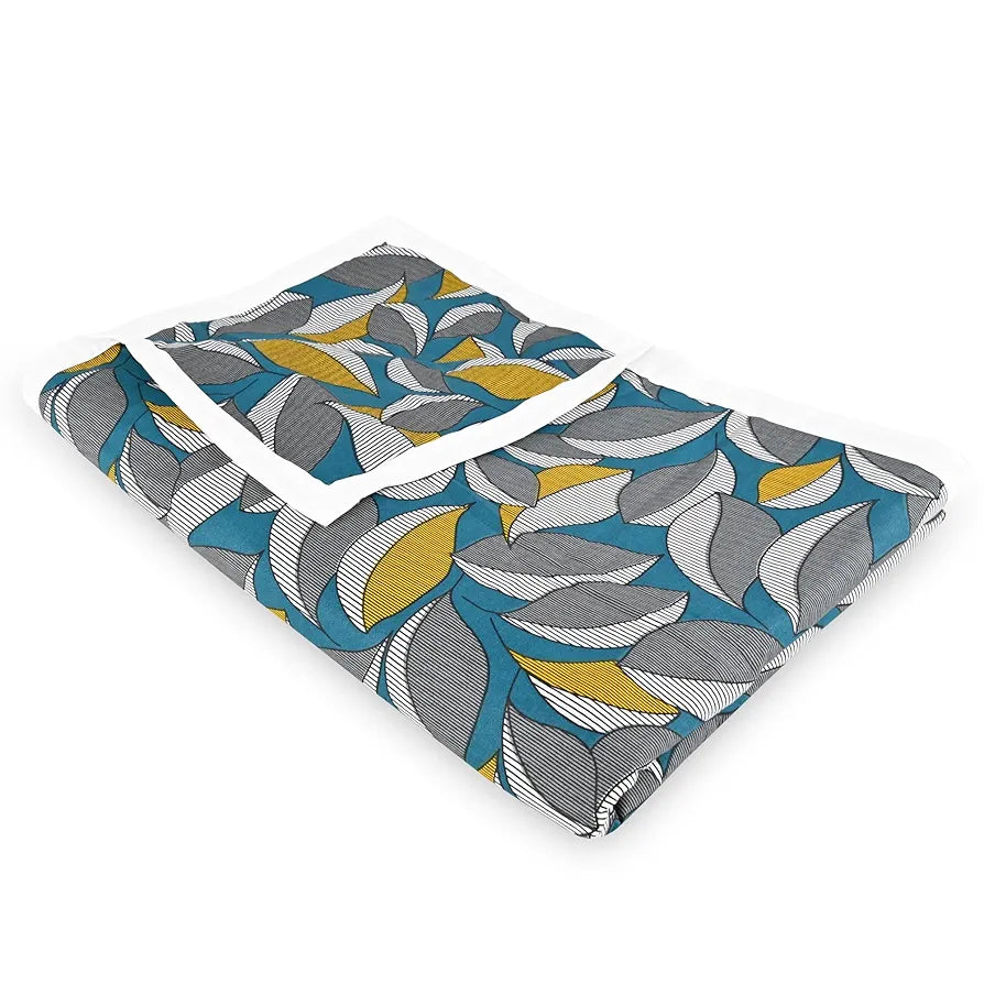 Divine Casa Floret 100% Cotton Single Dohar 120 GSM Soft & Lightweight Throw Blanket Colour Woody Petals