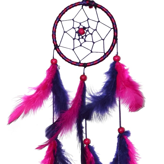 Asian Hobby Crafts Dream Catcher Mini for Wall Hanging and Decorations | Purple