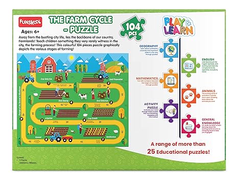 Funskool Play & Learn Farming Cycle Educational 104 Pieces Puzzle