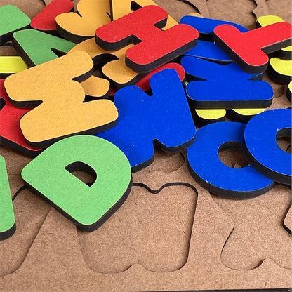 Mini Leaves Wooden Capital English Alphabets for Kids Learning Blocks for Kids 3 Years Alphabets for Kids