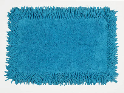 Saral Home Cotton Turquoise Shaggy Mat
