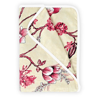 Divine Casa Floret 100% Cotton Single Kids Dohar 120 GSM Soft & Lightweight Throw Blanket Colour Summer Fern